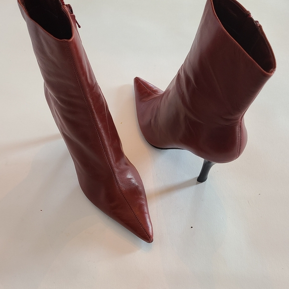 9 west leather ankle boots size 6 - Picture 3 of 3